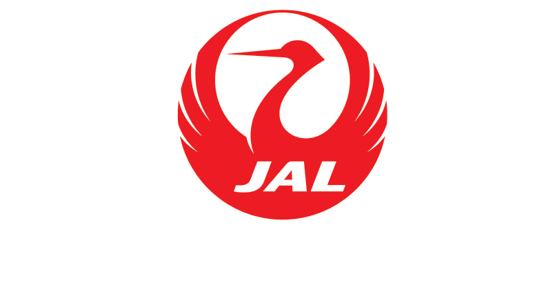 JAL logo white black